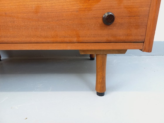 Image 1 of Meuble Bibliothèque Secrétaire de Rangement avec Commode Vintage en Teck des Années 60 70