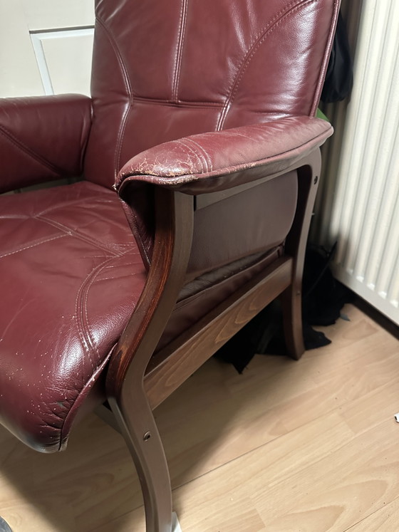 Andersson Relaxfauteuil – Verstelbare relaxstoel, Leather, Wood (photo 8 of 8)