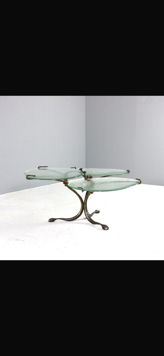 Image 1 of Brutalist handmade bronze coffee table