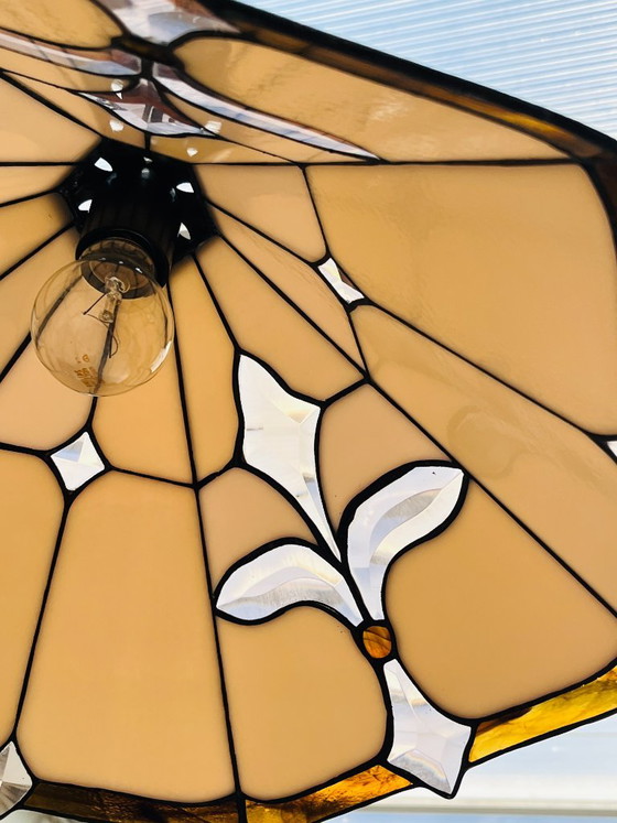 Lampada a sospensione Tiffany Fleur de Lys Art Deco – Lampade a sospensione, Glass (photo 17 of 17)