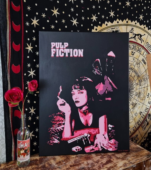 Frances Eckhardt - Pulp Fiction painting pop art 60x80