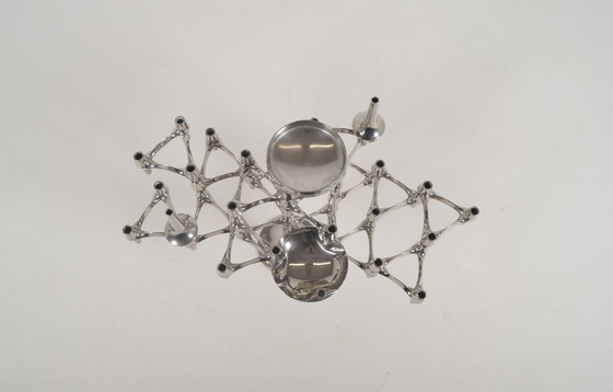 Image 1 of Set di candelabri con piedistallo disegnati da Hans Nagel per BMF, 1974