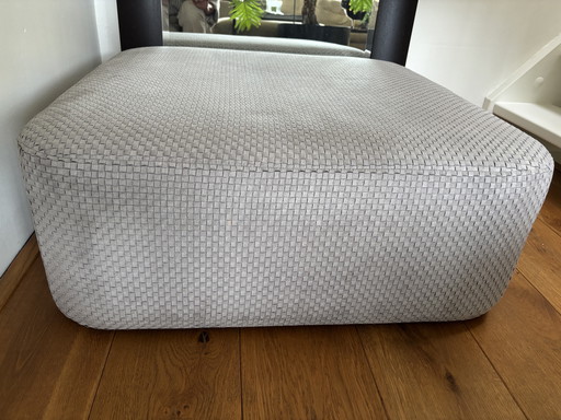 RAW Interiors leather pouf 80 x 80