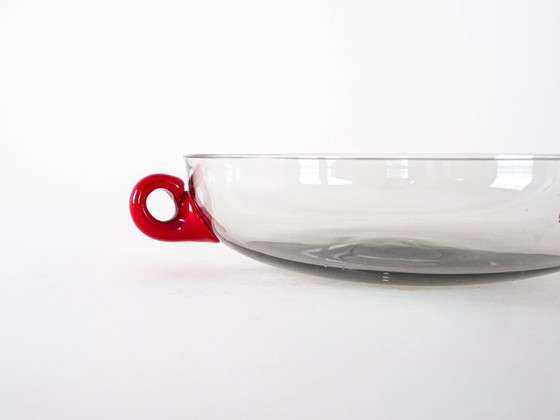 Image 1 of Glasschale, italienisches Design, 1970er Jahre, hergestellt in Italien