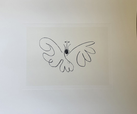 Image 1 of Pablo Picasso: "Le Papillon, 1936", serigrafia.