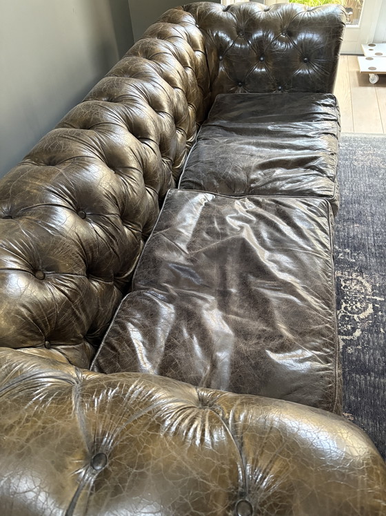 Sofá Chesterfield – Sofás de 3 plazas, Leather, Wood (photo 5 of 9)
