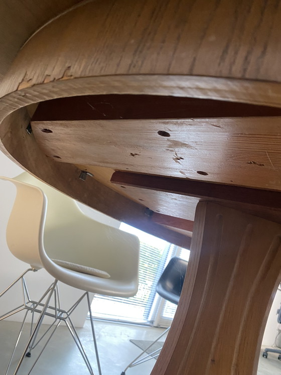 Characteristic Round Dining Table – Wood (photo 15 of 15)