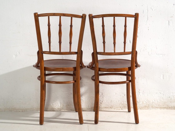 Sedie antiche in legno curvato stile Thonet – Europa Centrale, c. 1930 – Set di 4 #8 – Sedie da pranzo (photo 31 of 40)