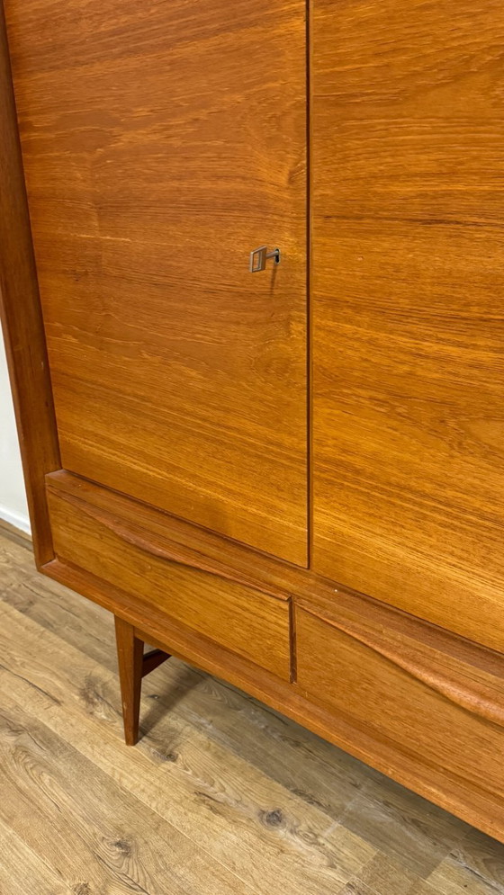 Image 1 of Vintage teak highboard, tall cabinet
