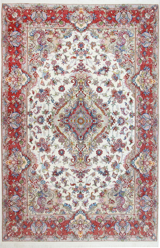 Image 1 of Original Handgeknüpfter Perserteppich Tabriz 296 X 197 Cm Neu , Unbenutzt