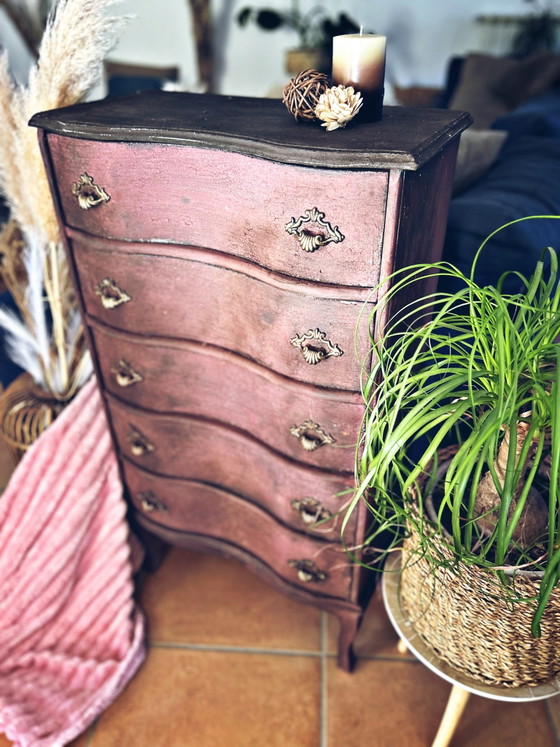 Patinated Vintage Chest of Drawers – Wood (photo 11 of 12)