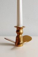 Portacandele a forma di elica vintage in ottone, design nautico, forma a vite