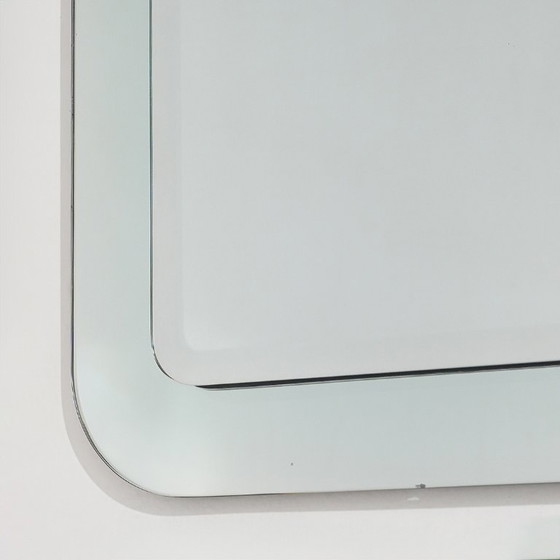 Image 1 of Square wall mirror with beveled edges, 1970s