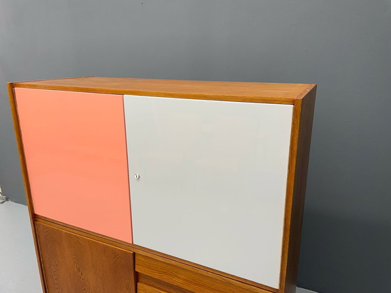 Image 1 of U-450 kast in eiken van Jiří Jiroutek voor Interiér Praha, Tsjecho-Slowakije, jaren 1960