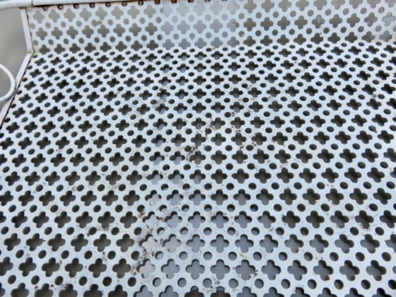 Image 1 of Mathieu Mategot perforated metal tray with clover design, circa 1950, France