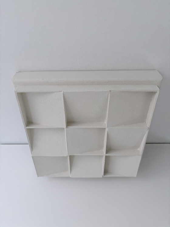 Handgemachtes Abstraktes Wandrelief – ZERO Stil – Gebrochenes Weiß – Gemälde & Zeichnungen, Wood, Canvas (photo 14 of 15)