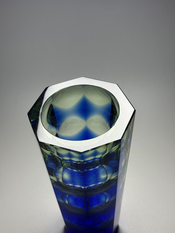 Image 1 of Rainbow Vase by Aknuny Astvatsaturyan Leningrad Art Glass Factory, USSR, 1960s