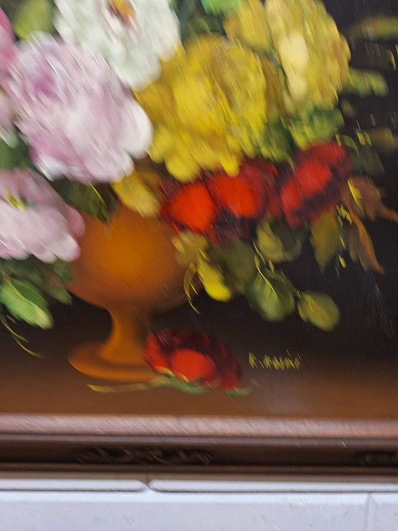 Nature Morte aux Fleurs – R. Rosini, Peintures et dessins, Wood, Canvas (photo 11 of 20)