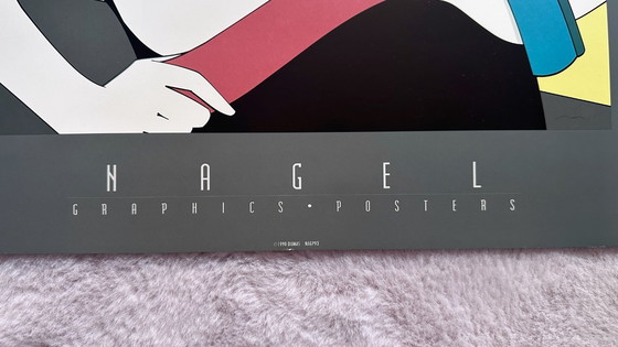 Image 1 of Patrick Nagel 80s Poster Art Print Litografía Chaqueta
