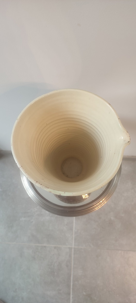 Large conical ceramic vase-pitcher from Accolay (photo 6 of 15)