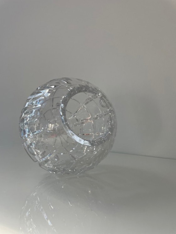 Image 1 of Cut crystal sphere vase