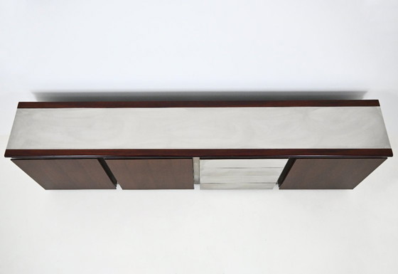 "Parioli" Sideboard von Giotto Stoppino für Acerbis, 1970er Jahre, Holz, Metall, Braun, 1960 (Foto 7 von 13)
