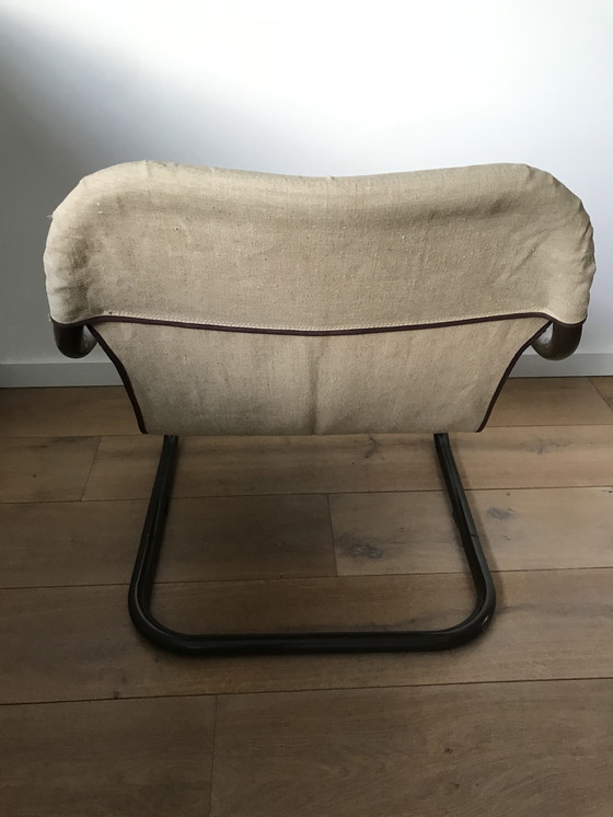 Image 1 of Mid - Century Bauhaus tubular canvas armchair by Tomas Jelinek by IKEA 1980s