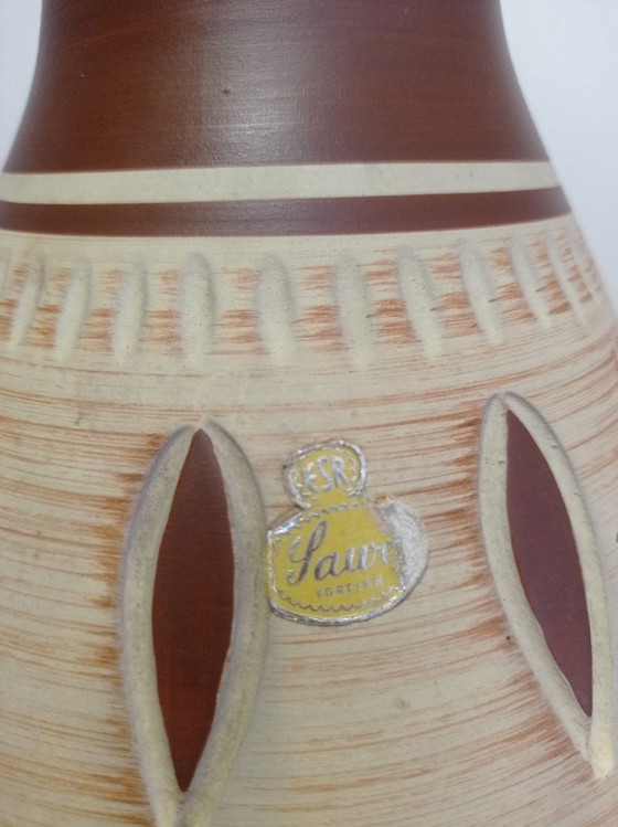 Image 1 of Vintage Sawa Keramik West-Germany vase - 1950s - Sgraffito
