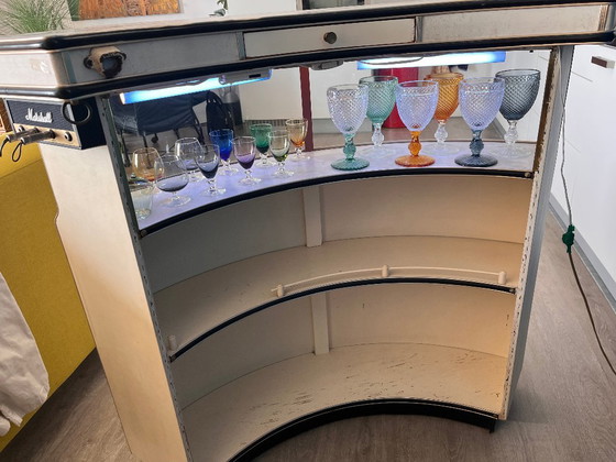 Vintage cocktailbarboot gebouwd – Barget, Drankenkasten, Skai, Glass (photo 5 of 6)