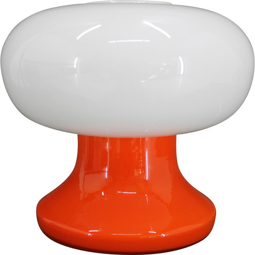 Vintage glazen paddestoel tafellamp van Stepan Tabery, Tsjecho-Slowakije 1970