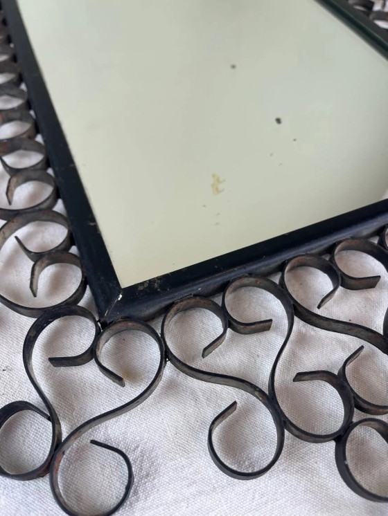 Specchio in ferro battuto Chaty Vallauris – Iron, Mid Century Modern (photo 7 of 16)