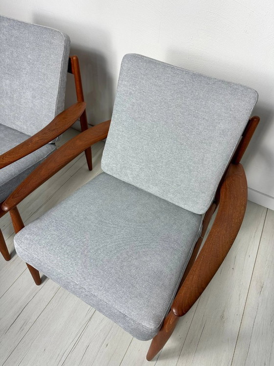 Image 1 of 1/2 Vintage Model 118 Teakhouten Loungestoel van Grete Jalk voor France & Daverkosen, Deens design, jaren 1950