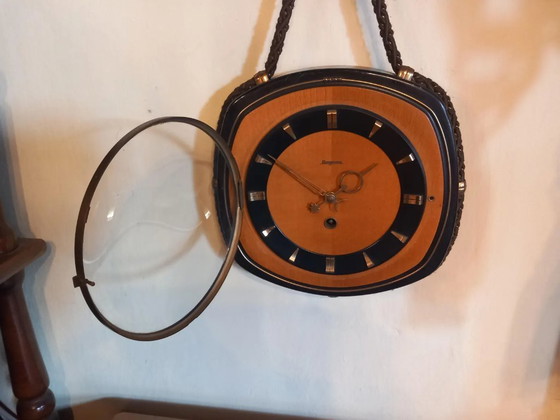 Image 1 of DUGENA Mechanical Rope Wall Clock, MCM Style, 1960s