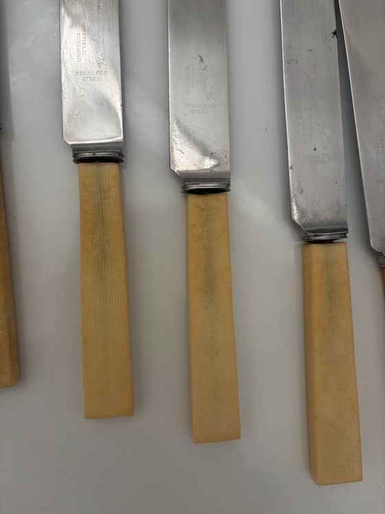 Set of 8 vintage table knives - John Louden & Sons (Sheffield) – Cutlery Sets, Metal (photo 5 of 9)