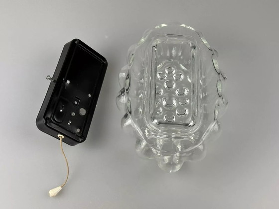 Image 1 of 60s 70s wall lamp made of glass & metal Bubble Wall Sconce Space Age Design