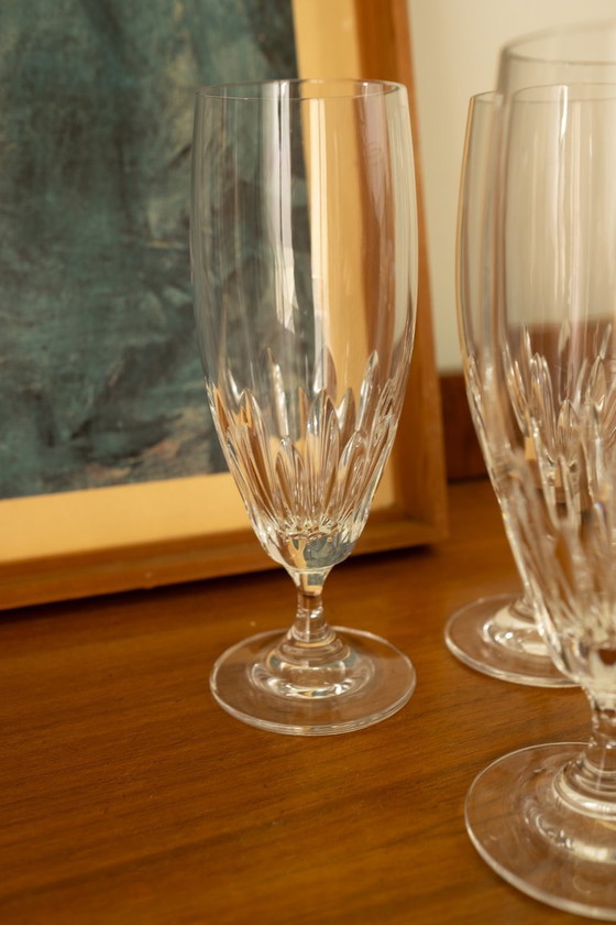 Image 1 of Vintage champagne glasses crystal glass, set of 5
