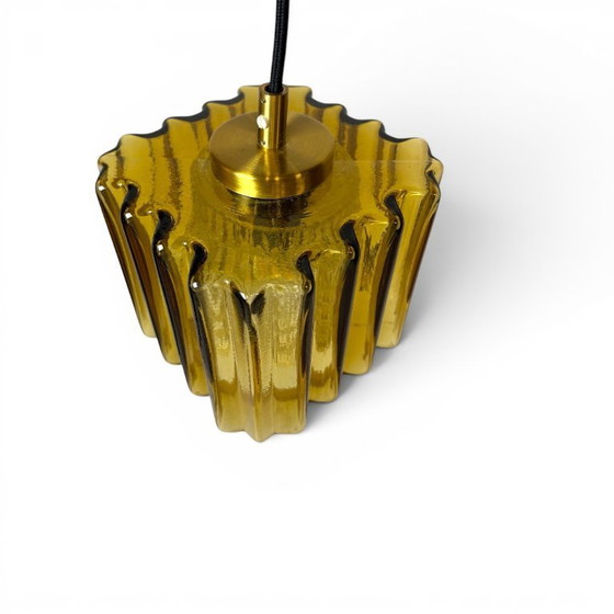 Image 1 of Vintage glass pendant lamp