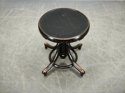 Verstelbare pianokruk van gebogen hout in Thonet-stijl, Tsjechoslowakije, jaren 1930
