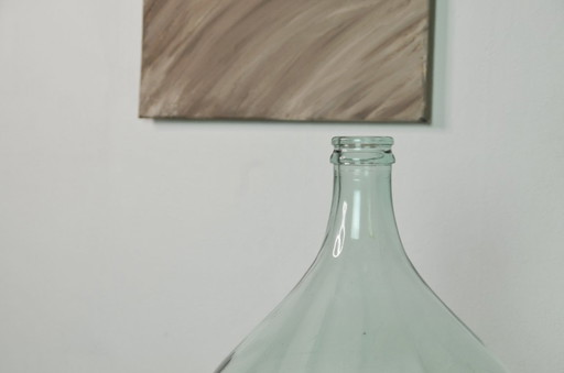 French yeast bottle XXL light blue vase