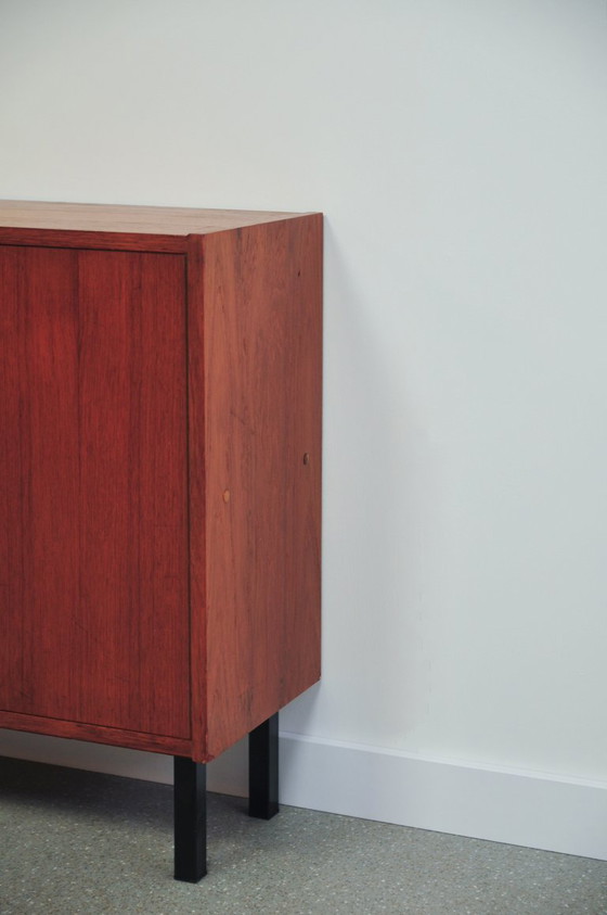 Vintage Teakhouten Kast Blokgrepen – Kasten, Metal, Wood (photo 4 of 6)