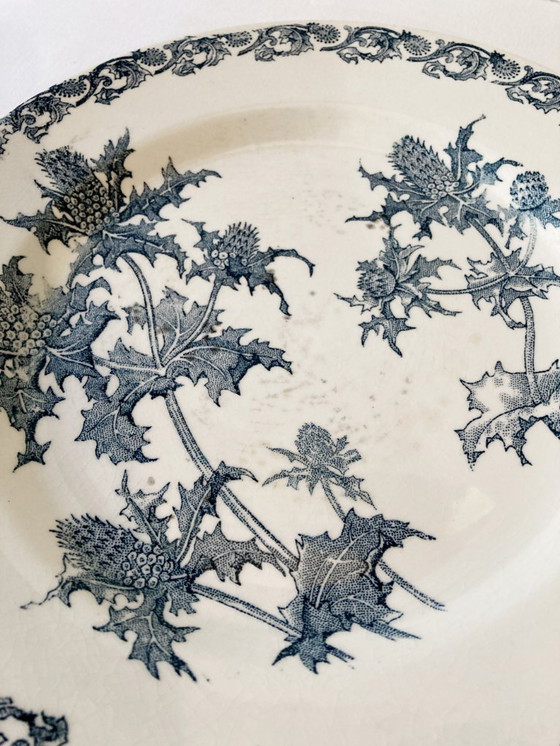 Image 1 of 4 Clairefontaine Ironstone Plates, Righi Pattern