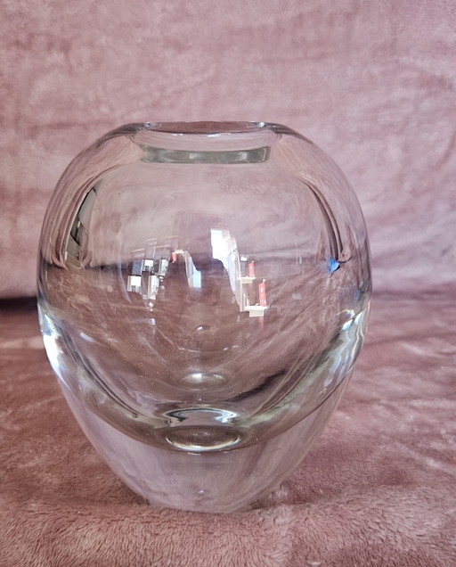 Leerdam Design Vase 1930s Signed Monogram Solid Glass