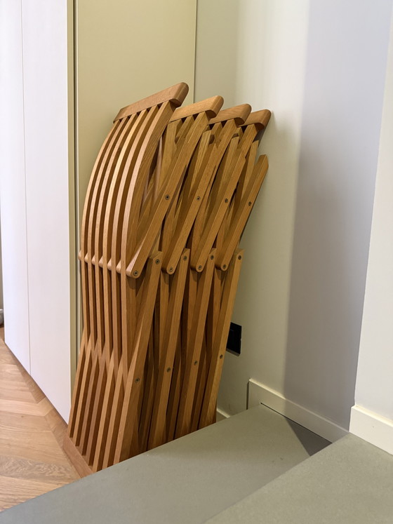 Set di 4 sedie pieghevoli Tomasa – Simon Gavina/Cassina, anni ’80 – Wood (photo 3 of 5)