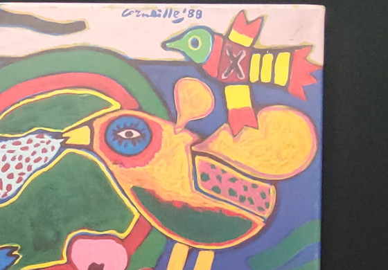 Image 1 of Corneille-Siebdruck auf Leinwand, 60 x 60 cm