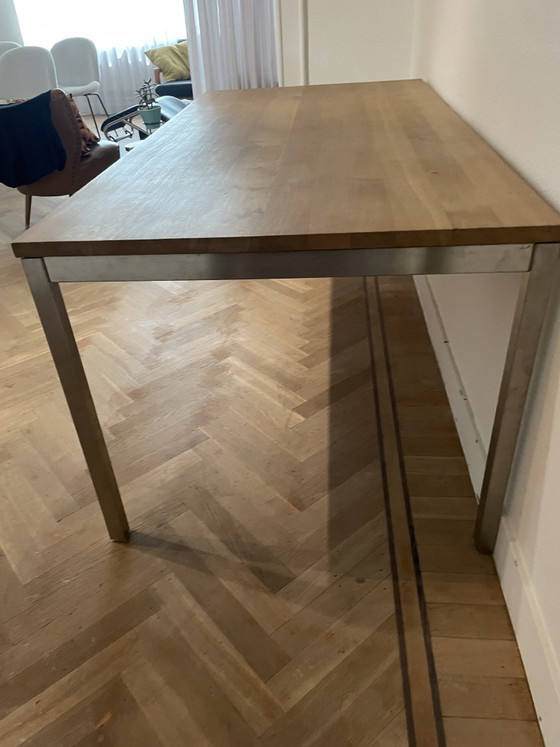 Image 1 of Tavolo da pranzo Ethnocraft con gambe cromate