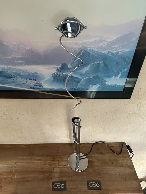 Lampe de table Terzani Dyons - Argentée avec miroir réglable