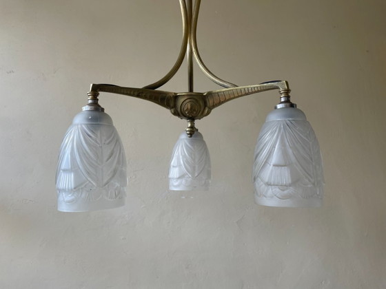 Image 1 of Lampada da soffitto Art Nouveau Lampada a sospensione francese