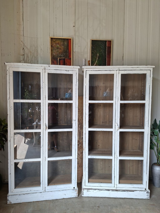 Rural display case, sideboard with beautiful bayonet closure dim. 120x42cm and 230cm high