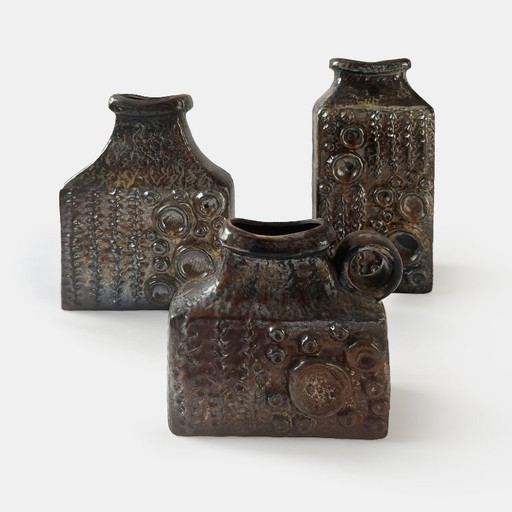 Vasi, Mooncrater, Carstens Toennishof, iridescenti, set di 3