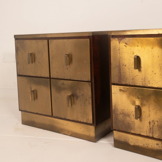 Aldo Frigerio & Luciano Frigerio Tables de nuit Bagdad en ronce de noyer et laiton – Brass (photo 23 of 24)